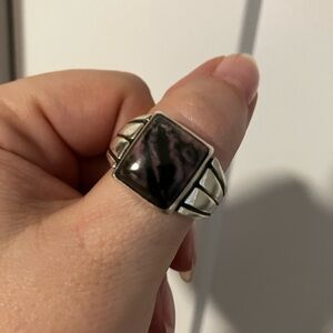 *SOLD* Numi Olive the “dude” ring rhodonite sterling silver 7.5